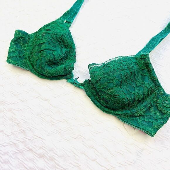 BUY 1 GET 1 FREE Lace emerald green bra 34B inner secrets - Picture 2 of 13